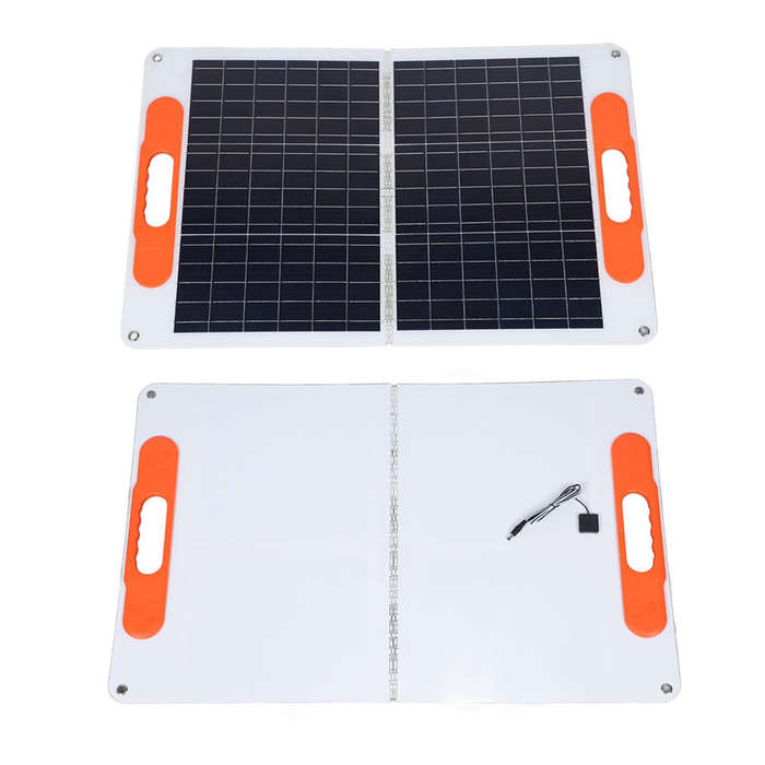 80W Monocrystal Solar Power Panel Folding Portable RV Trip Marine Boat Solar Charger for Car Travel