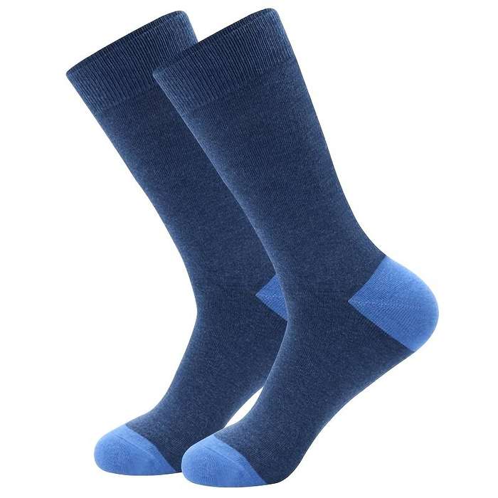 #01 - 5 Pairs Fashion Colorful Men's Business Dress Socks High Quality Stripe Dots Anchor Large Size