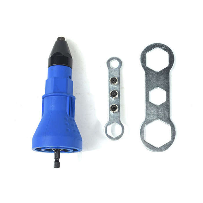 Black - Electric Rivet Nut Riveting Tool Cordless Riveting Drill Adaptor Insert Nut Tool