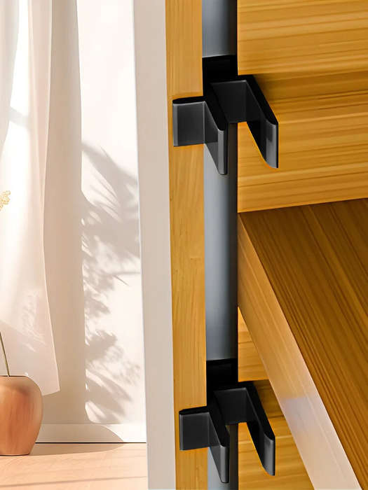 1 set - 4PCS 15-20mm Wardrobe Closing Board Clip Carpentry Closing Fixed Clamp Tool Wood Marking Fix