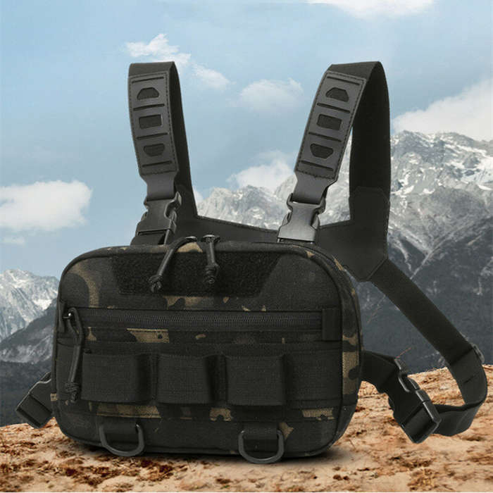 Black - ZANLURE Fishing Mini Tactical Bags 20L Capacity Waterproof Nylon Climbing Camping Backpacks