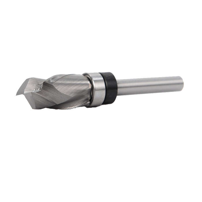 1/4" 6.35mm Shank Carbide Bottom Bearing Spiral Trimming CNC Router Bit End Mill 1/2"/12.7mm Cutting