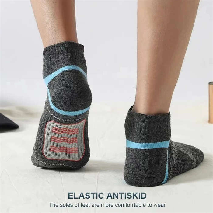 Black - 5 Pairs Men's High Quality Breathable Ankle Socks Summer Outdoor Casual Athletic Short Sport