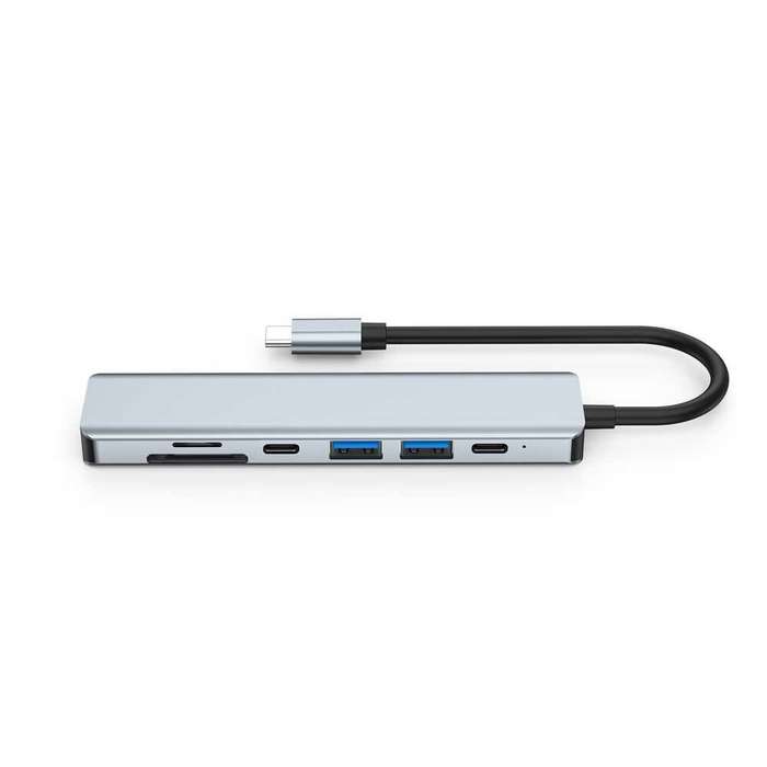 Bakeey 7 in 1 Type-C Docking Station USB-C Hub Adapter Splitter with USB3.0 USB2.0 USB-C PD 87W 4K H