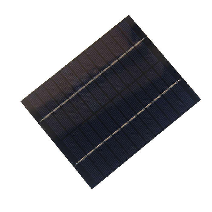 6V - 2W Solar Panel Type-C Polycrystalline Silicon High Conversion Efficiency 6V/12V Compact Lightwe
