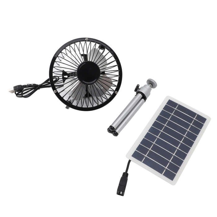 Solar Power Fan Exhaust with Monocrystalline Photovoltaic Panel Compact Portable Waterproof 15W Powe