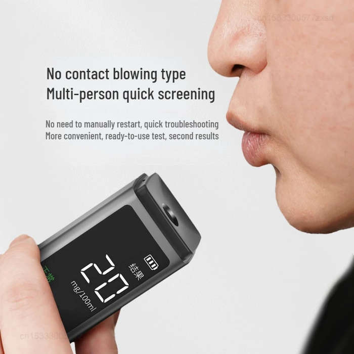#01 - DUKA Portable Alcohol Tester Non-contact Breath Analyzer LCD Digital Display Rechargeable High