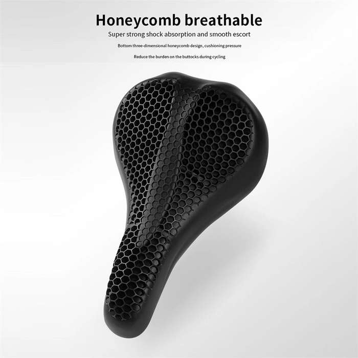 Orange - BENGGUO BG-0391 Soft Thickening High Elastic Silicone Bicycle Saddle Cover Comfy Breathable