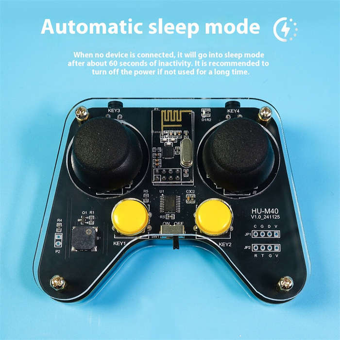2.4G Remote control - HU-M40 24GHz Wireless Remote Controller Dual Joystick 250kbps NRF24L01P Commun