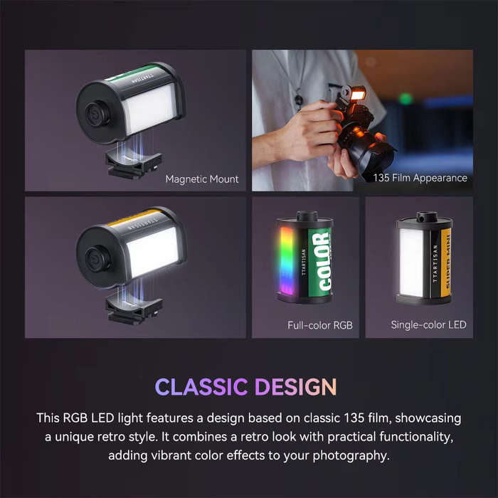 Ful-color RGB Light - TTArtisan Mini Magnetic LED Light RGB Fill Light CRI 95+ Vlog Photography Live