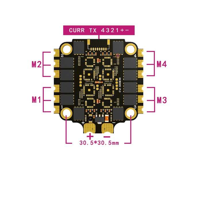 HAKRC 60A Blheli_32 2-6S 4 In 1 UBEC Brushless ESC 30.5*30.5mm Support Dshot1200 for RC Drone FPV Ra