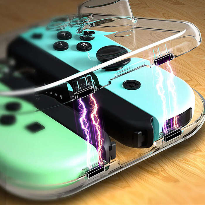 Portable Ver.(No Store Hand Strap) - Mini PC Transparent Storage Box for Nintendo Switch Joy-Con Mag