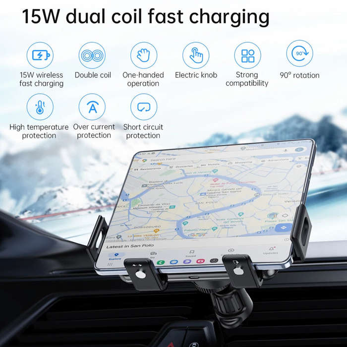 S20A - Bakeey S20A 15W Wireless Charger Fast Wireless Charging Bracket Air Outlet Car Holder Mount f