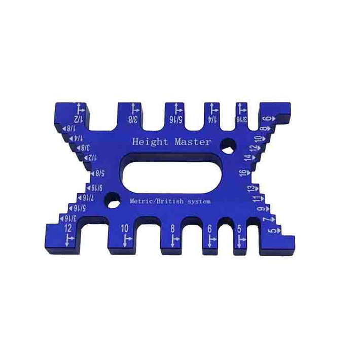 Blue - Woodworking Dovetail Jig Tenon Caliper Gauge Metric/Inch High Precision Height Gauge For Rout
