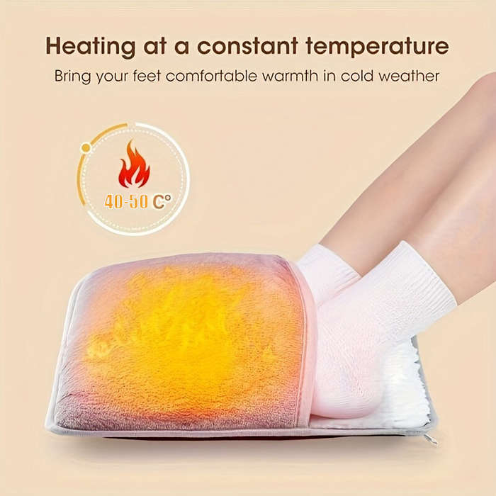 Grey - TENGOO Heating Pad for Feet Heating Pad for Men USB Heating Pads Electric Heated Foot Warmers