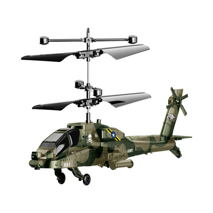 Camouflage Green - 2CH Flying Helicopter Toys USB Rechargeable Induction Hover Helicopter With Remot