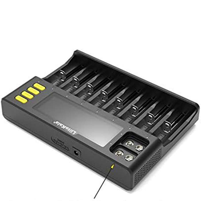 US - LiitoKala LII-S8 8 Slots LCD Display Battery Charger for Li-ion(IMR/ICR) LiFePO4 Ni-MH/Cd AA AA