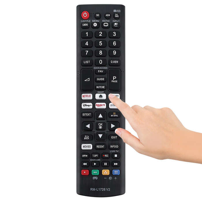 Black - LG RM-L1726 V2 English Version Television Remote Control Portable Smart TV Remote Control Re