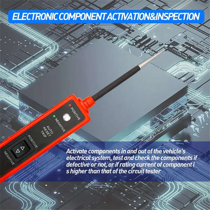Power Probe Tester Circuit 6-24V DC Test Light Short Circuit Automotive Component Electrical Polarit