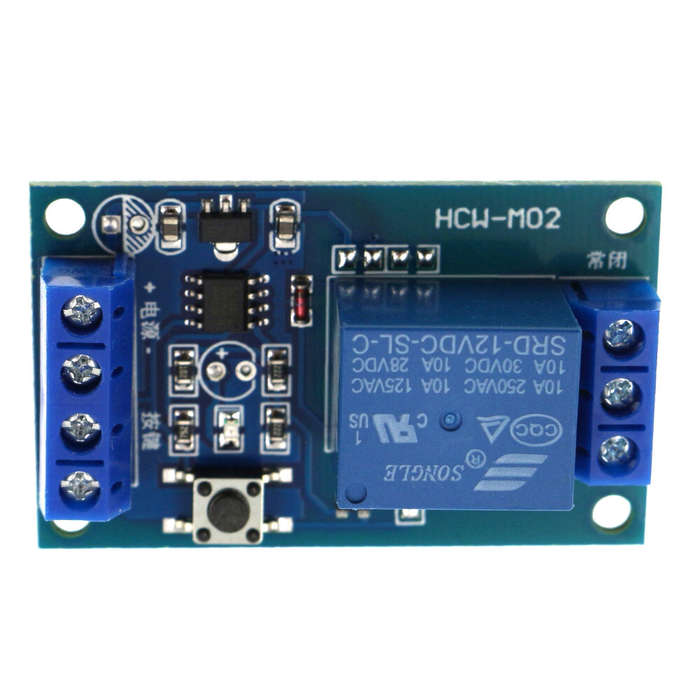 Bistable Relay Module 5V 12V Single Button Relay Module One Key Car Modification Start-Stop Self loc