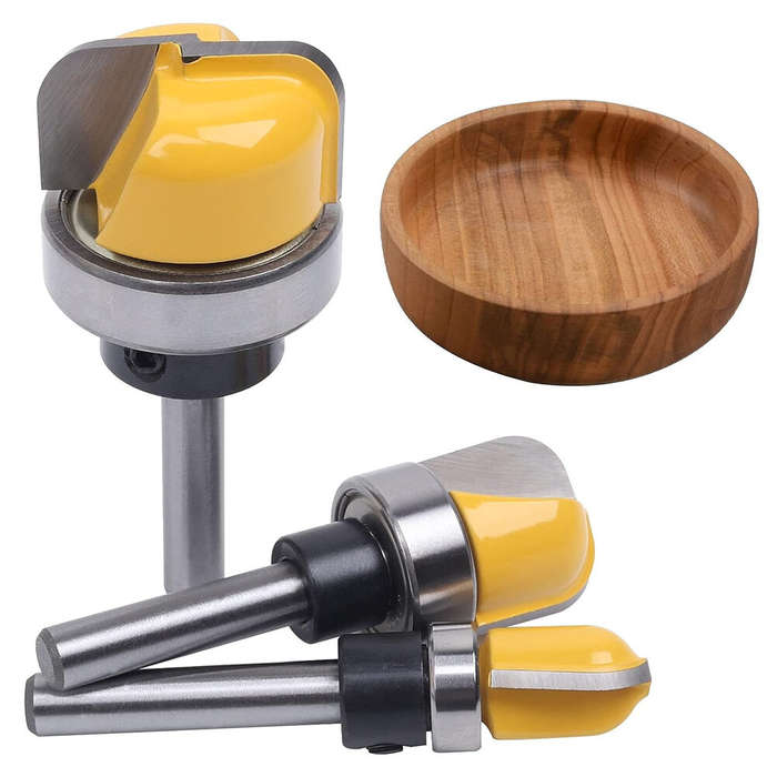 8mm - 3pcs Multi size Shank Round Nose Bits With Bearing Router Bits Carbide Cutters Woodworking Mil