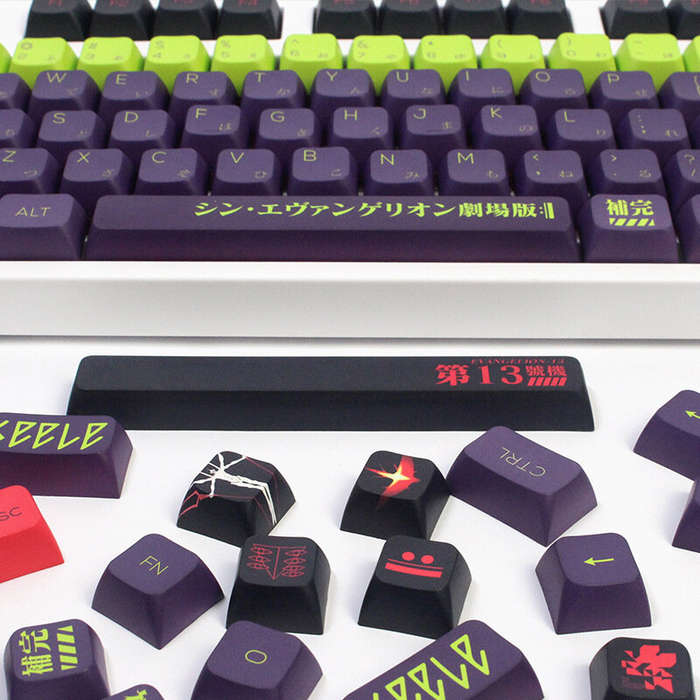 135 Keys EVA13 No. 13 PBT Keycap Set XDA Profile Sublimation Japanese Custom Keycaps for Mechanical