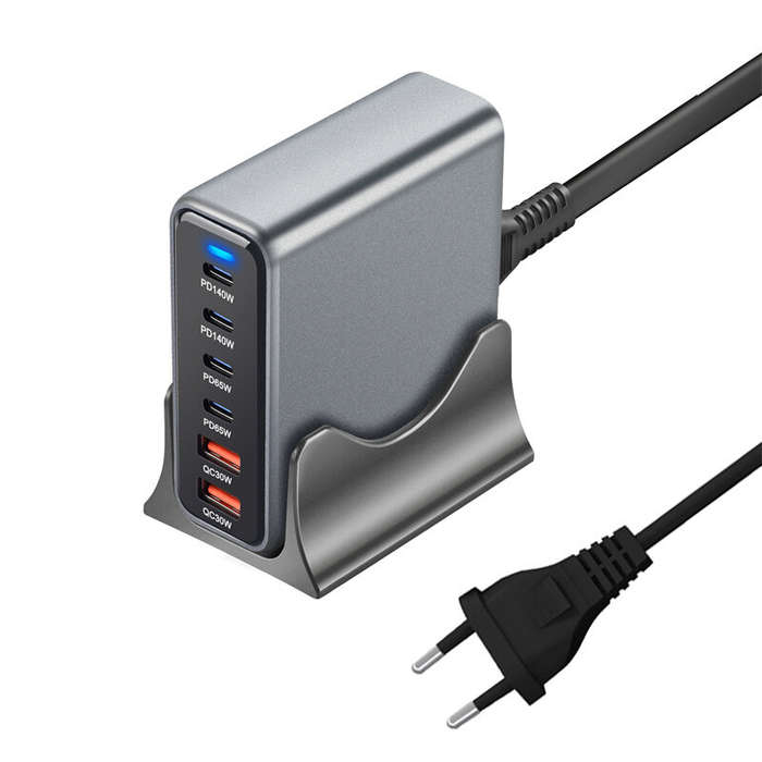EU Plug - [GaN Tech] Bakeey YMX-470W 470W 6-Port USB PD Charger 2USB-A+4USB-C PD QC Fast Charging De