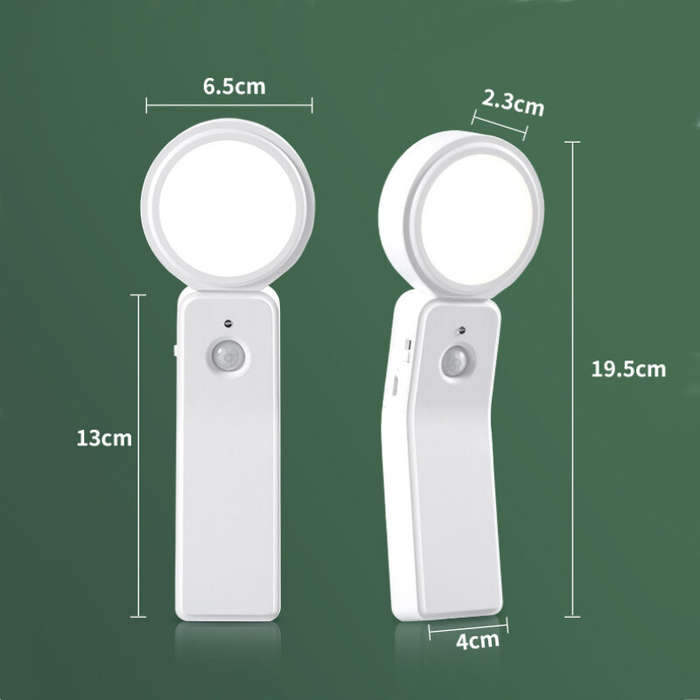 Warm Light - Human Infrared Sensor Lamp USB Rechargeable Rotatable Cabinet Light Desk Lamp Bedside L