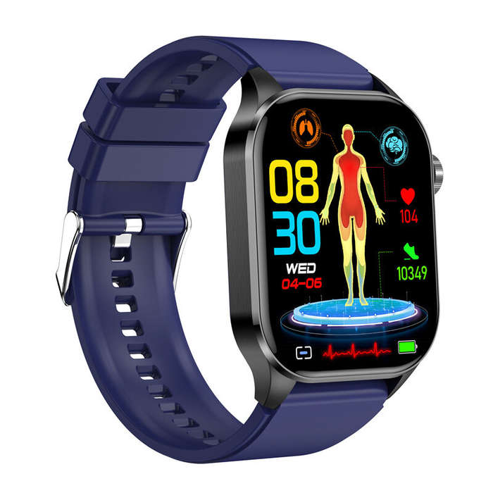 Red - ET580 2.04 inch AMOLED HD Screen Blood Composition Measurement ECG Electrocardiogram bluetooth