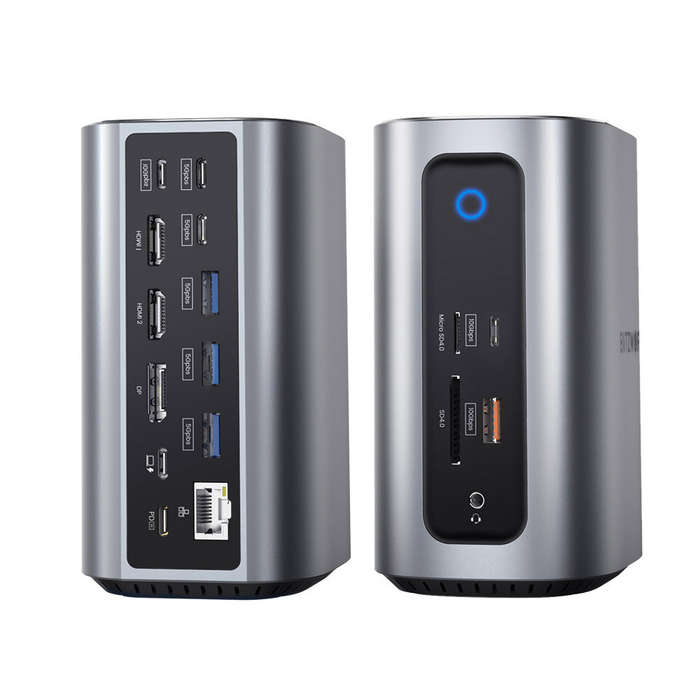 BlitzWolf BW-TH15 17-in-1 USB C Docking Station with DP Dual HDMI 4K/60HZ Triple Display USB3.0 USB3