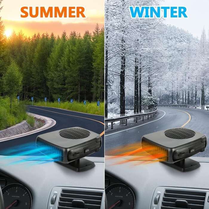 12V - IPRee 2 in 1 Portable Car Heater Powerful Car Heater 360 Degree Rotation Car Defroster for Car