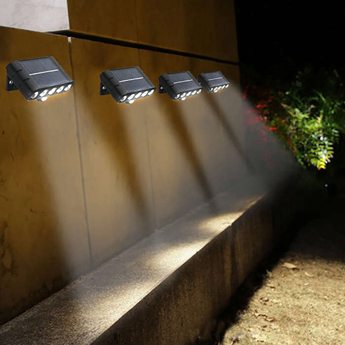 White Light - 10W LED Solar Landscape Spotlight Outdoor IP55 Waterproof Adjustable 150 Angle 10W LED