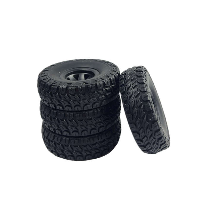 Black - 4PCS LDRC 18499 1/18 Rock Crawler RC Car Original Parts Tires Wheels Vehicles Models Spare A