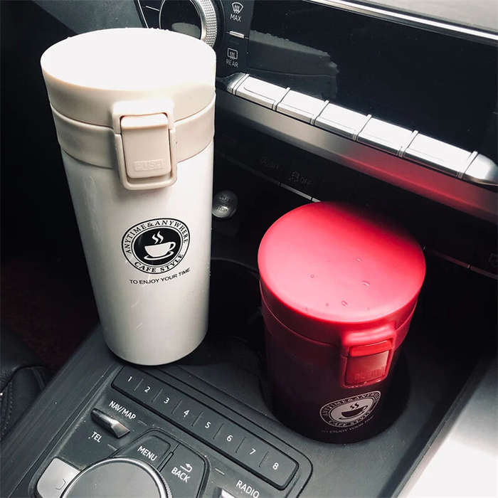 White - 380ml Thermal Bottle Coffee Mug Thermo Cup Thermos Flask Vacuum Cup Travel Portable Stainles