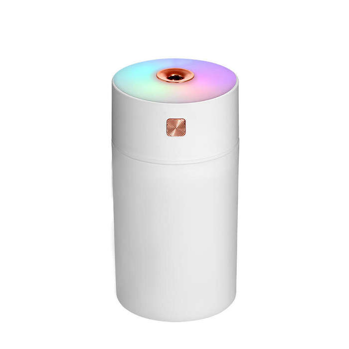 White - Portable Led Light Mini 300ml Spray Mist Humidifier Double Wet Aroma Essential Oil Diffuser