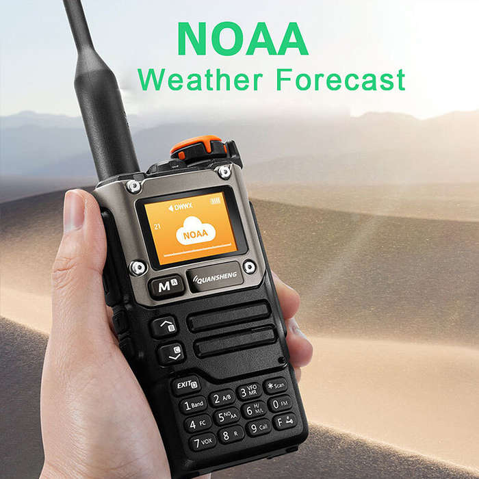 2Pcs Quansheng UV-K58 5W Walkie Talkie Air Band Radio UHF VHF DTMF FM Scrambler NOAA Wireless Freque