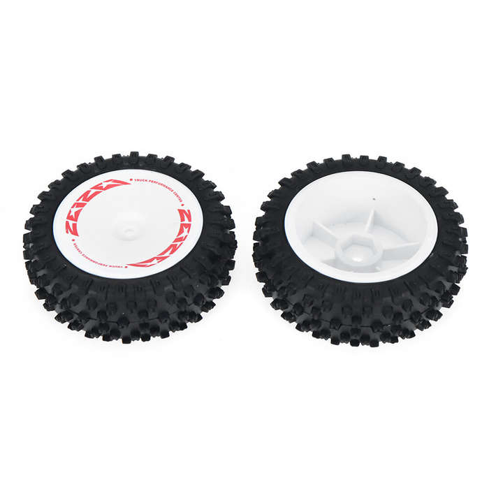 Rear - 2PCS Wltoys 124008 1/12 RC Car Parts Front/Rear Tires Wheels Glued Vehicles Models Spare Acce