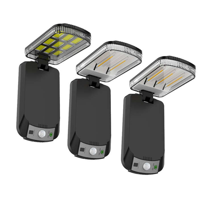 #A - Elfeland Solar Powered Outdoor Wall Light Remote Control Waterproof 3 Lighting Modes Energy Sav