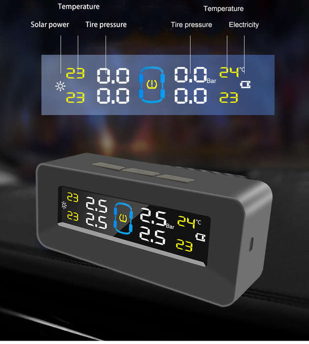 1 - Tire pressure monitor TPMS Tire Pressure Monitoring System Car Tire Pressure Monitoring System D