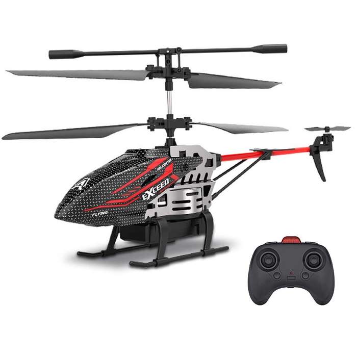 Red - J28 2.4G 3.5CH Colorful LED lights Fixed-height Hovering One Key Takeoff and Landing RC Helico