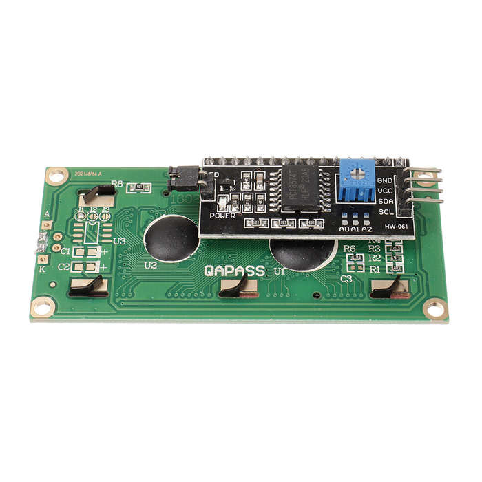 HW-060B 1602 LCD 5V Yellow-green Screen IIC I2C Interface Module 1602 LCD Display Adapter Board