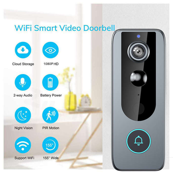 M20 1080P Tuya WiFi Video Doorbell 155 Wide Viewing Intelligent Night Vision 2-way Audio IP65 Waterp