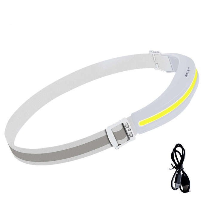 Black - Lightweight Portable COB Headlamp Rechargeable Head Mounted Style Work Light Outdoor Camping