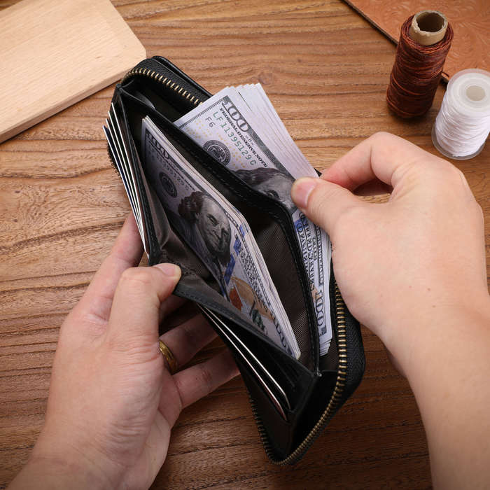 Coffee - BULLCAPTAIN Men Short Wallet RFID Blocking Card Holder Cowhide Coin Purse Retro Genuine Lea