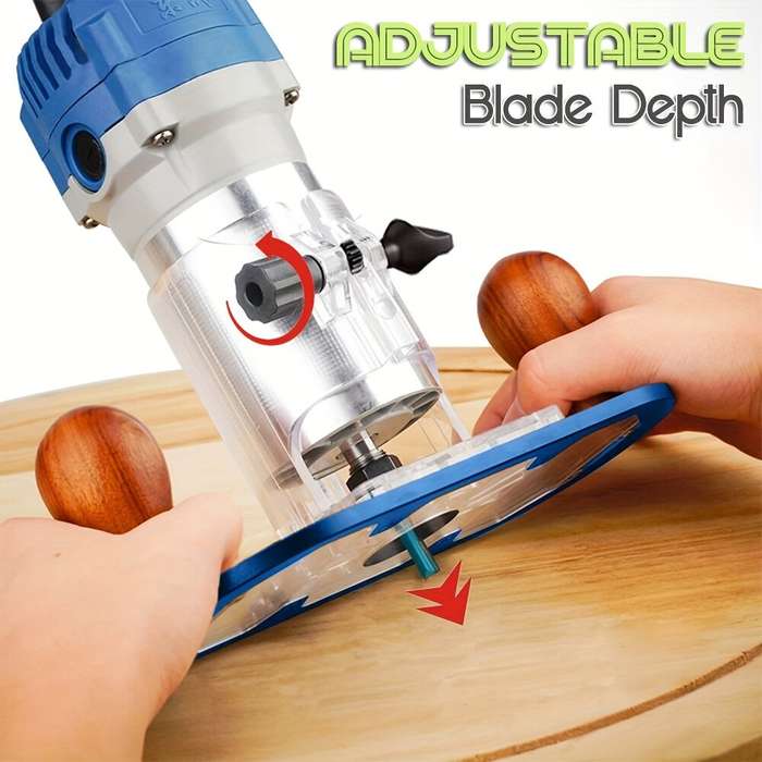Black - Trimming Machine Router Plunge Base for 65mm Trimming Machine Transparent Acrylic Design wit