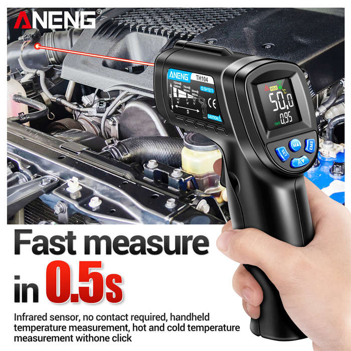 ANENG TH104 Infrared Handheld Temperature -50~550 IR laser Sensor Thermometer Thermal Imager VA Scre