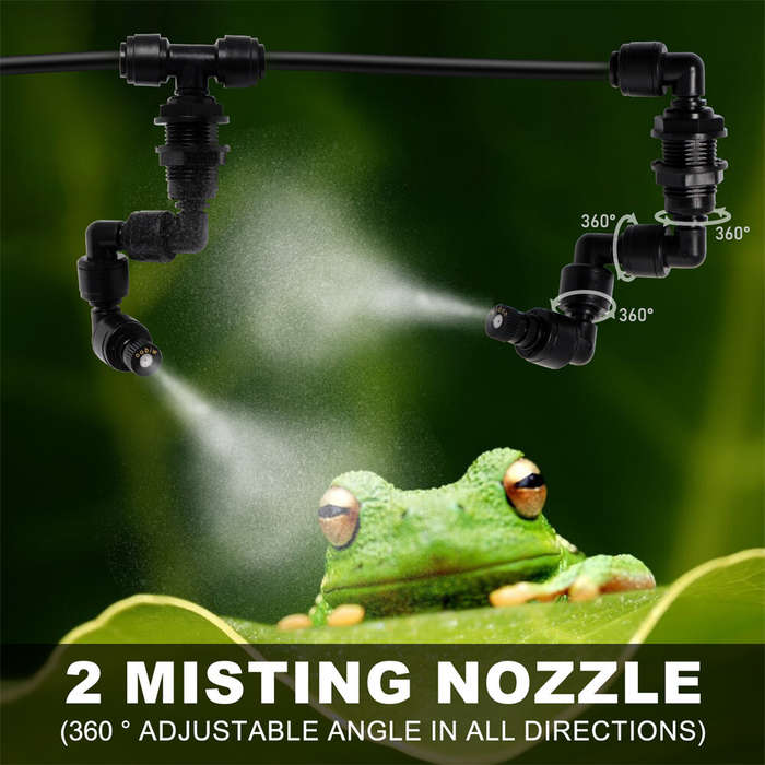 Black - Reptile Intelligent Spray System Fogger Electronic Timer Terrarium Humidifier Automatic Mist
