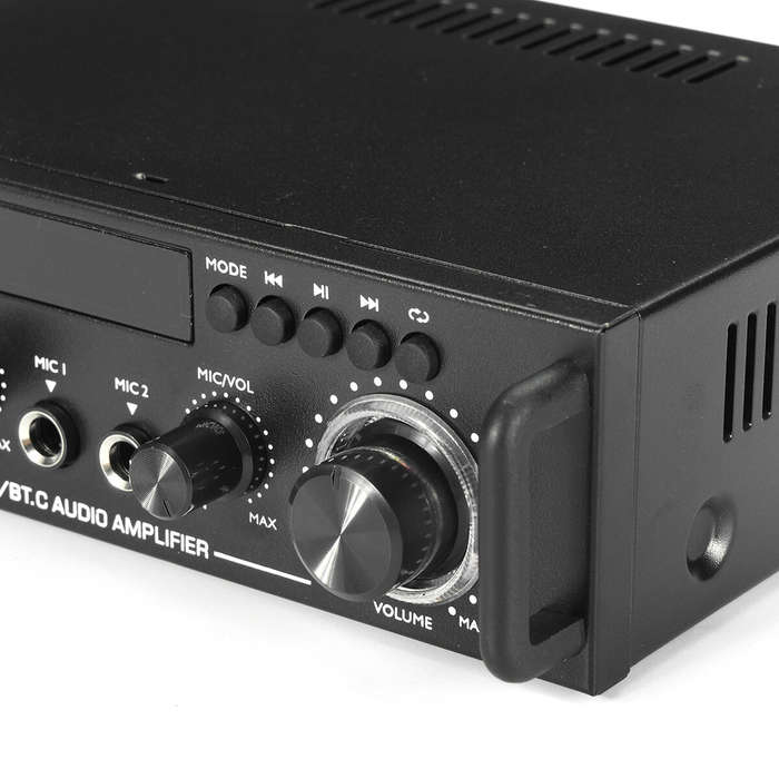 EU Plug - AUTSOME 12V 220V 50Wx2 HIFI Stereo Audio Amplifier 85db Car Home 2.0 channel Power Amplifi