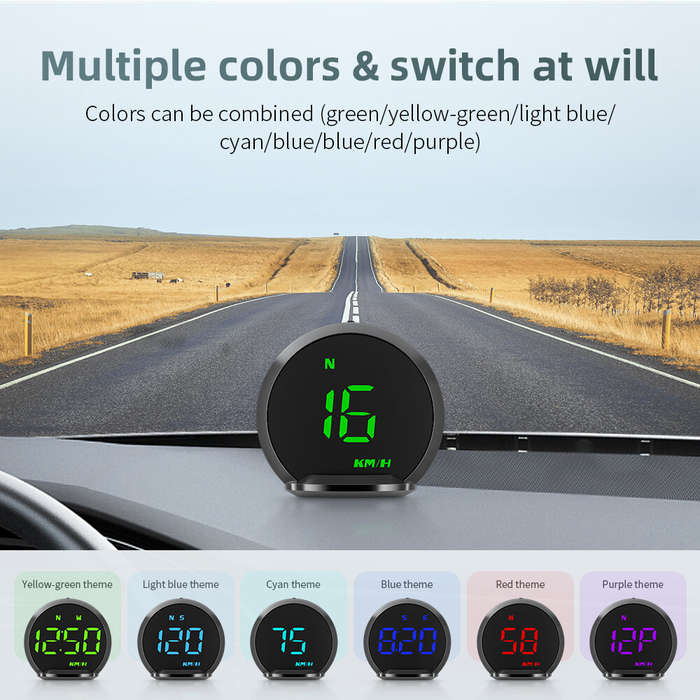 With GPS - G13 Car GPS Head-up Display Car HUD Universal Speedometer Digital Clock HD Head-up Displa
