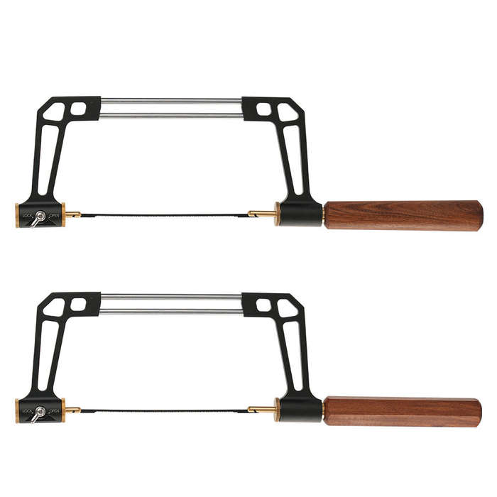 A - GANWEI Coping Saw Adjustable Saw Bow U Type Saw Round/Hexagonal Rosewood handle Aluminum Alloy F